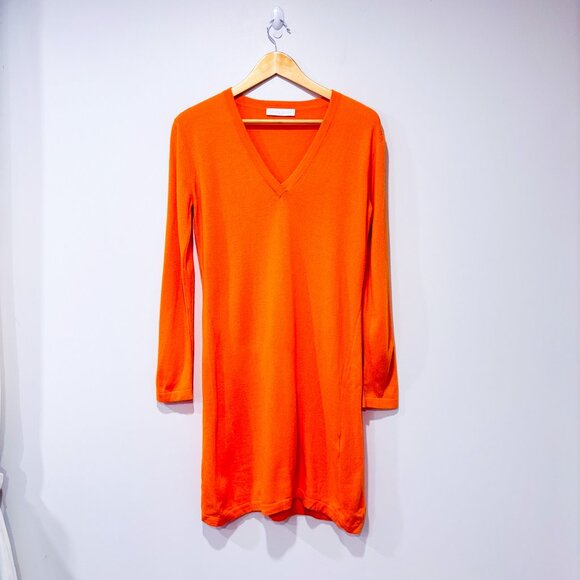 FABIANA FILIPPI Orange Cashmere Dress | Luxury Soft Knit Minimalist | X-Small * - Picture 1 of 8